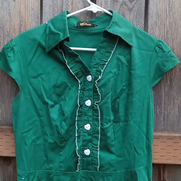 Green Vintage Style Dress - Picture 3 of 7